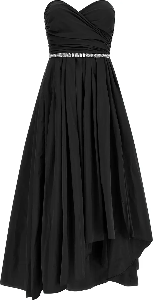 Black Polyester Long Dress