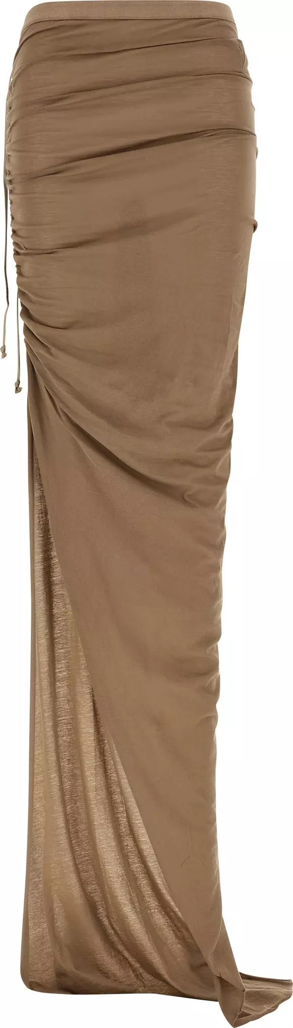 Beige Cotton Mini Skirt