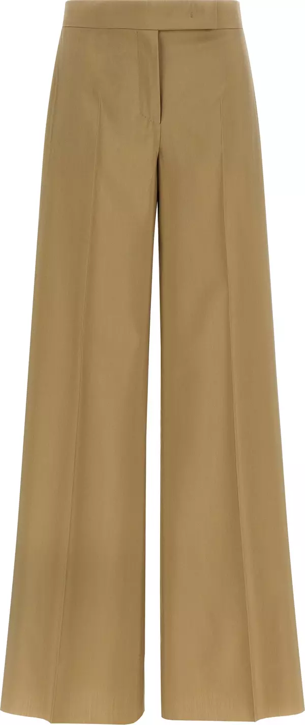 Beige Virgin Wool Dress Pants