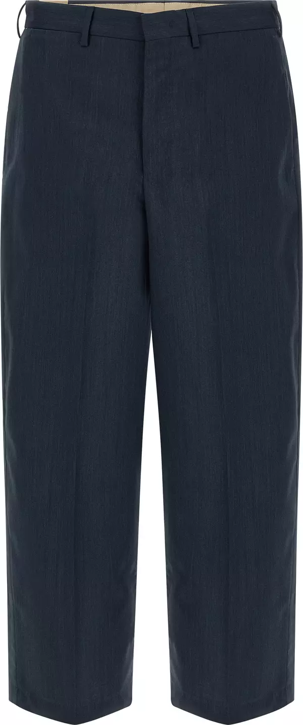 Blue Virgin Wool Dress Pants