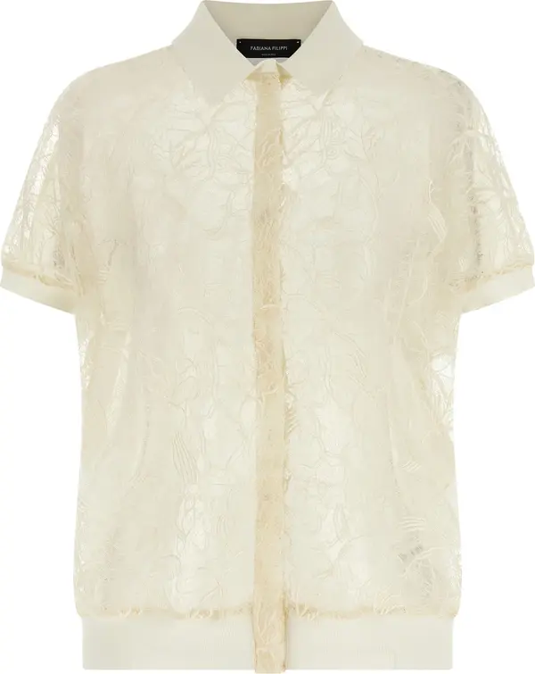 Beige Silk Cardigan