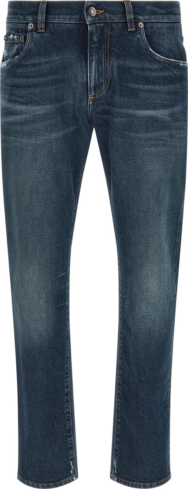 Blue Cotton Jeans Denim