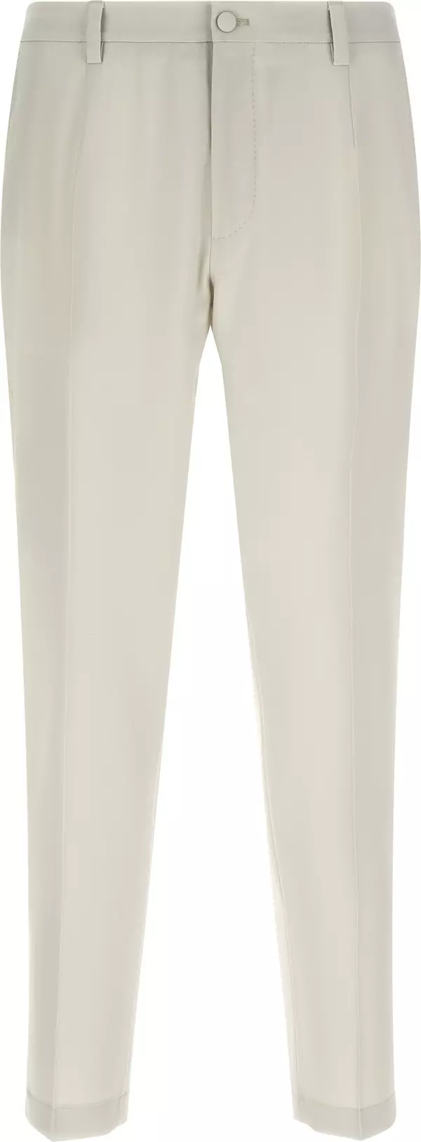 Beige Virgin Wool Dress Pants