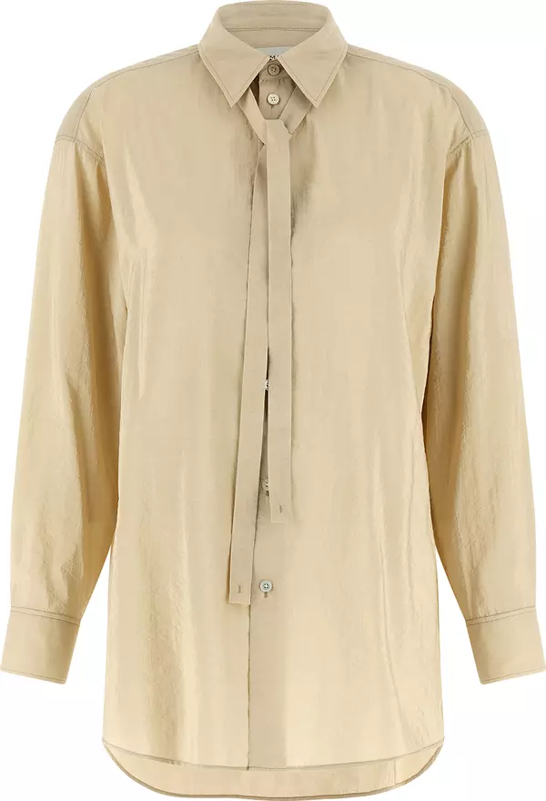 Beige Silk Blouse