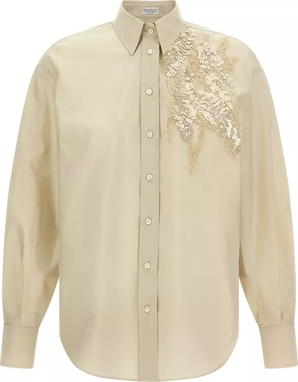 Beige Cotton Blouse
