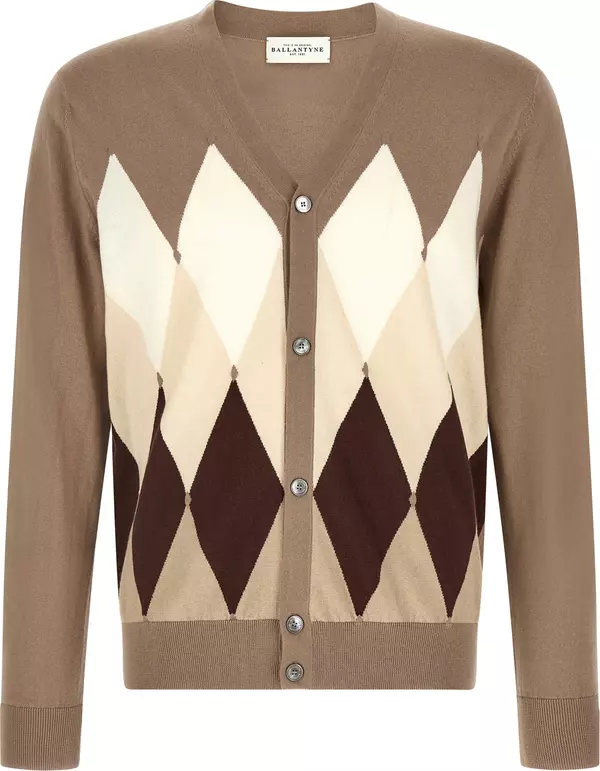Brown Cotton Cardigan