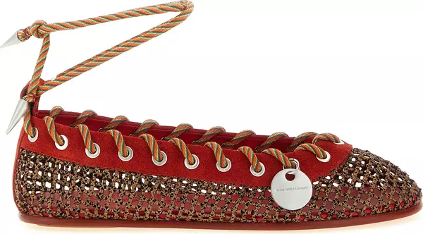 Multicolor Polyester Ballet Flats
