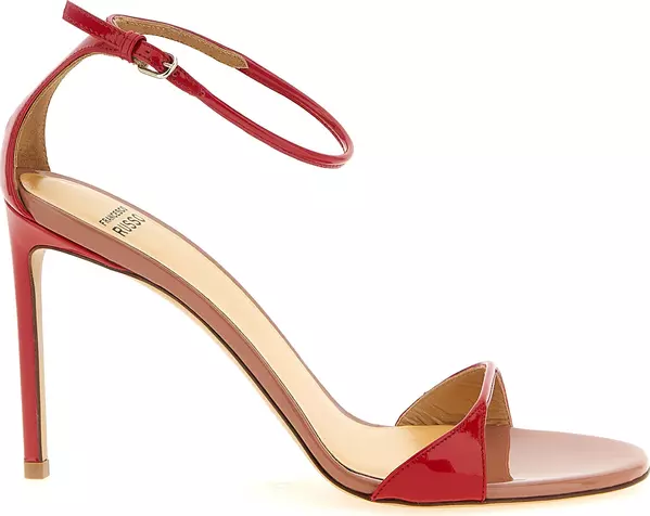 Multicolor Goatskin Stiletto Heel Sandals
