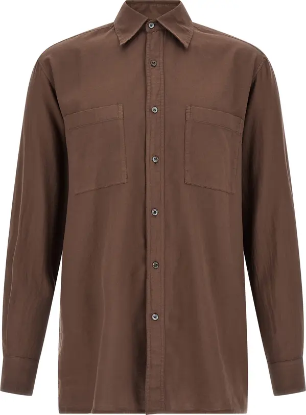 Brown Cotton Blouse