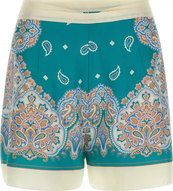 Multicolor Viscose Shorts