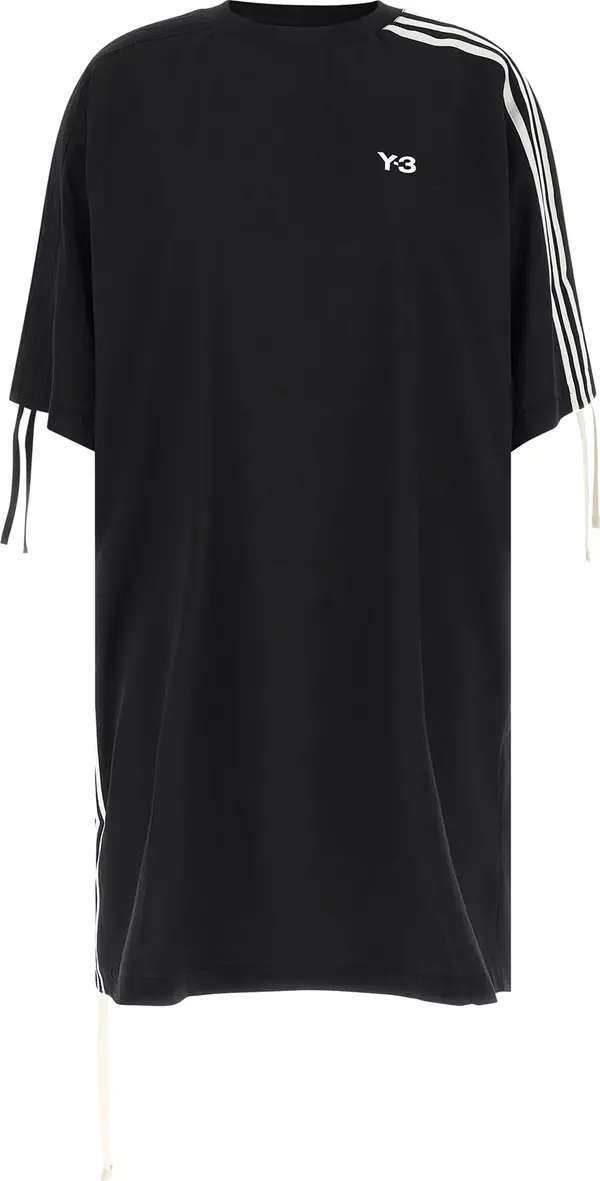 Black Polyester Short Dress