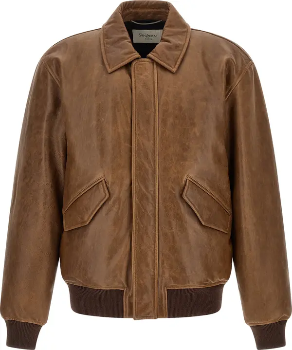 Brown Lamb Leather Leather Jacket