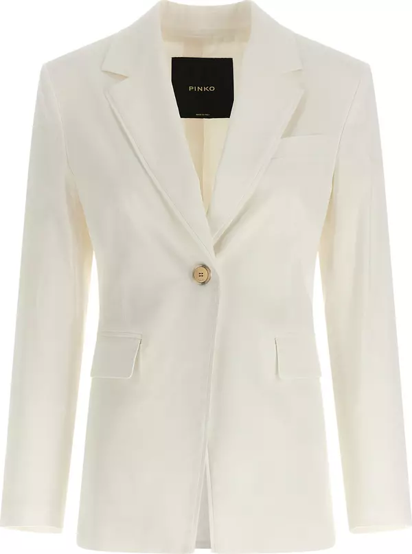 White Linen Blazer