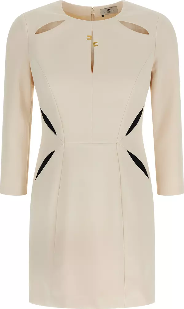 Bicolor Polyester Short Dress