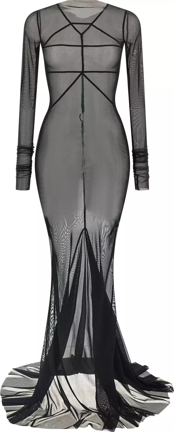 Black Nylon Long Dress