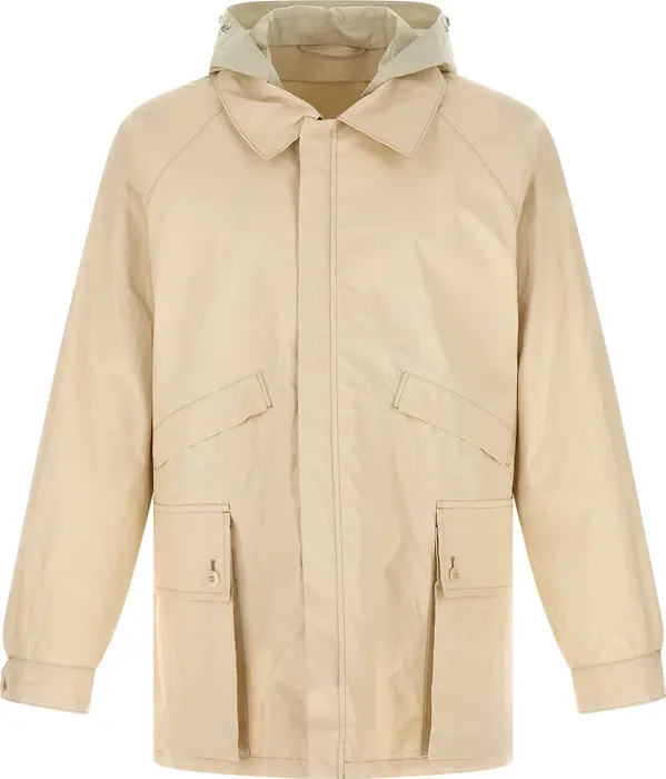 Beige Linen Shell Jacket