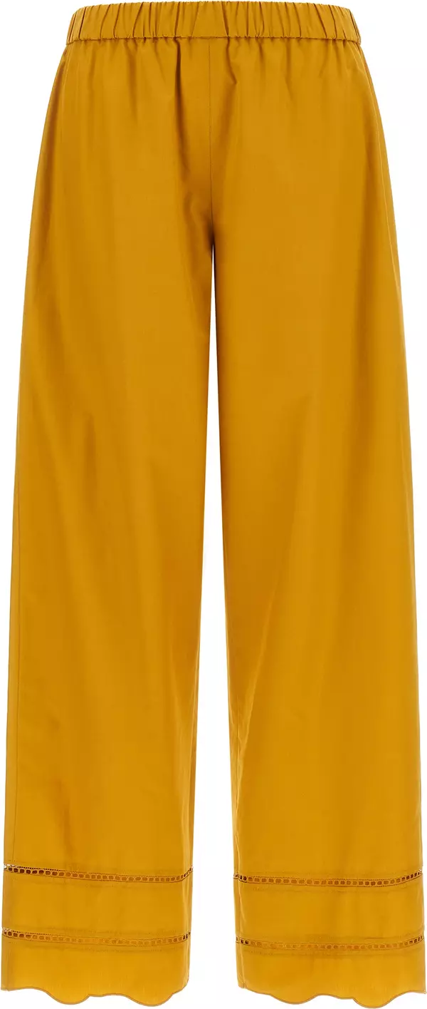 Bicolor Cotton Casual Pants
