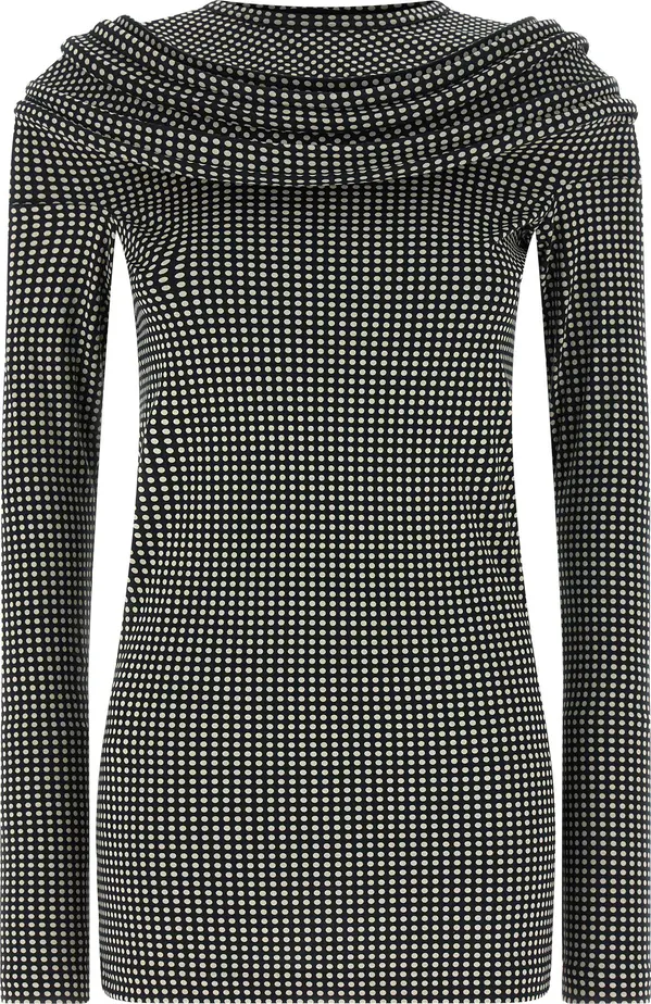 Bicolor Cotton Short Dress