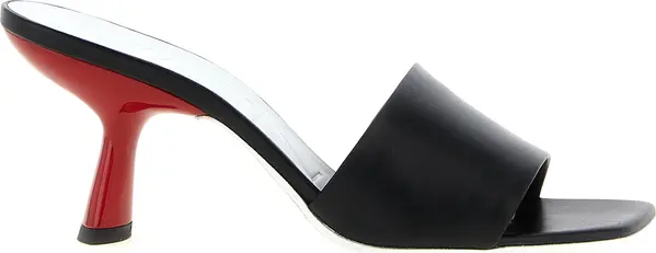 Black Calfskin Mules