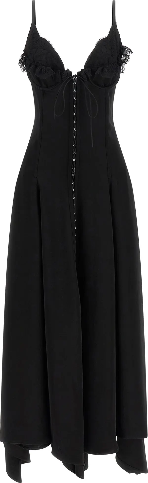 Black Acetate Long Dress