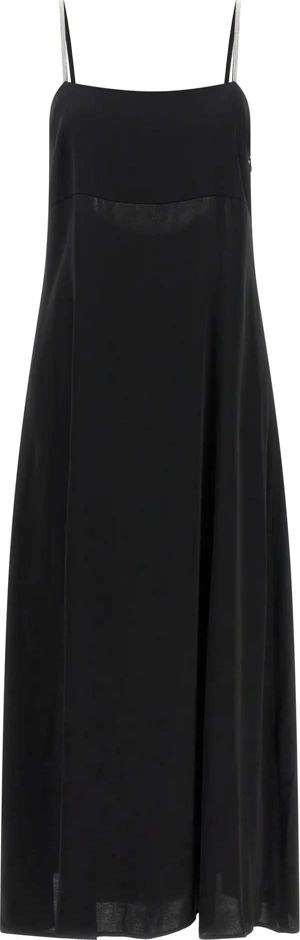 Black Viscose Long Dress