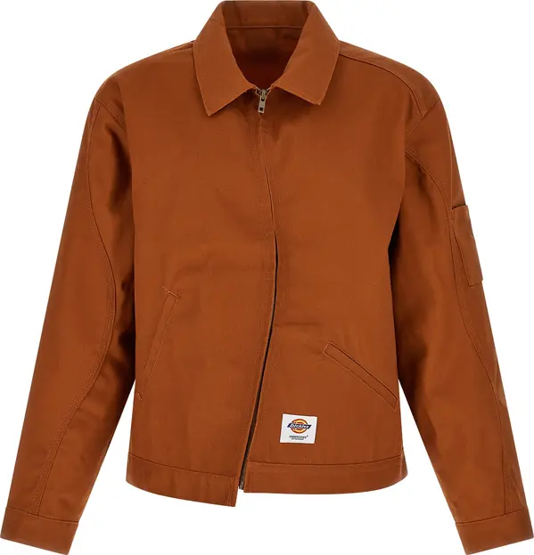 Brown Polyester Shell Jacket