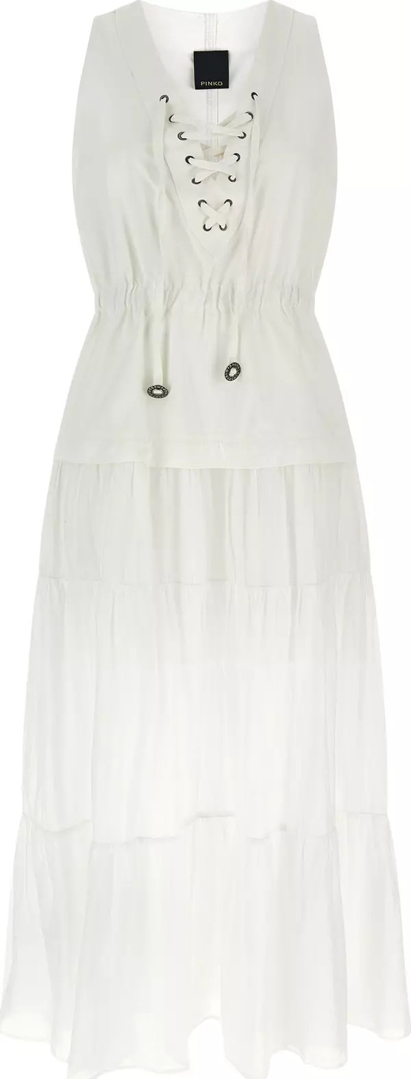 White Cotton Long Dress