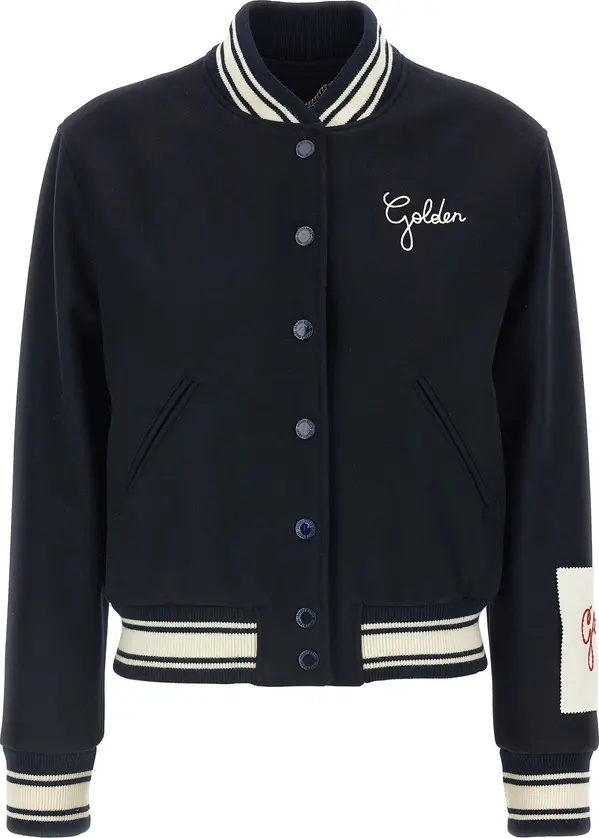 Blue Virgin Wool Bomber