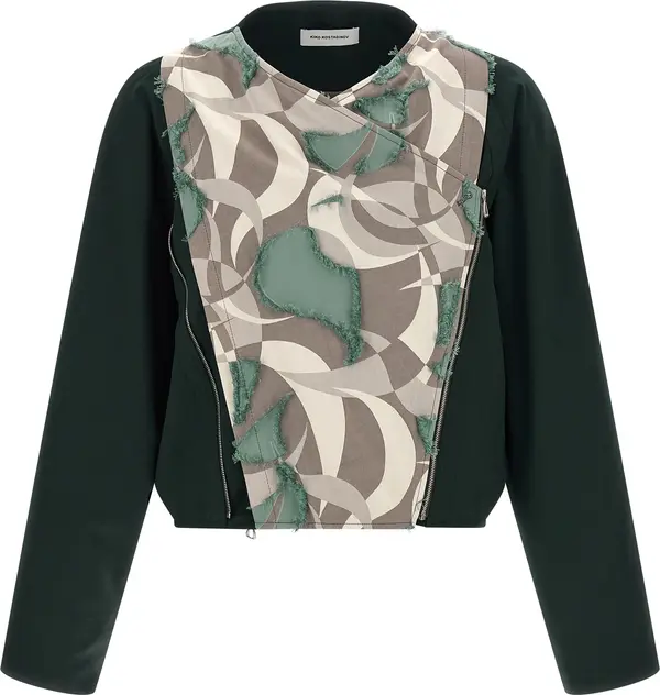 Multicolor Virgin Wool Shell Jacket