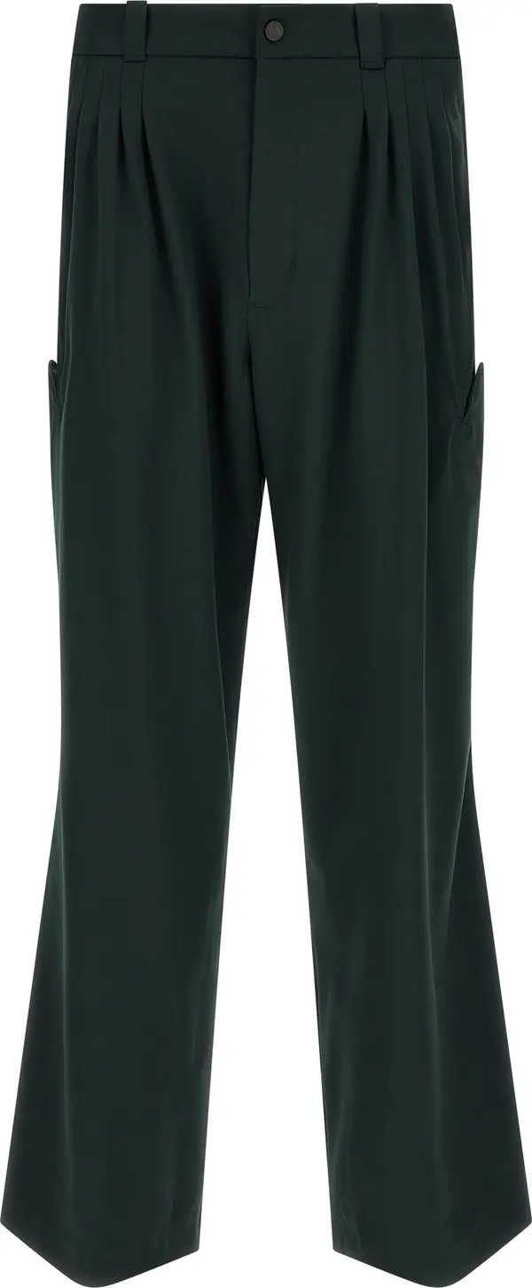 Bicolor Virgin Wool Casual Pants