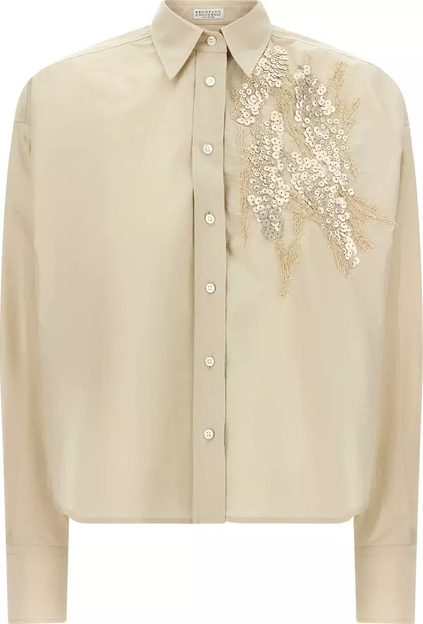 Beige Cotton Blouse