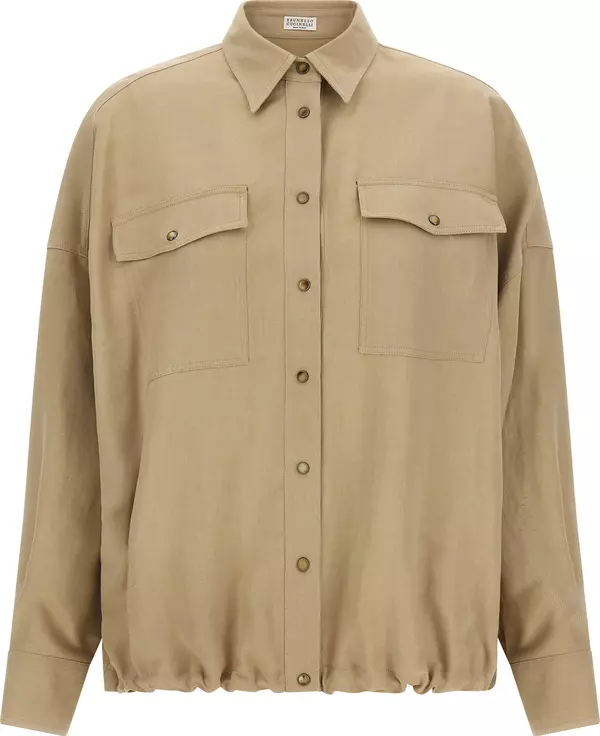 Beige Viscose Blouse