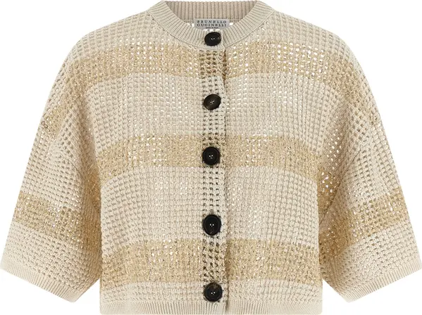 Beige Cotton Cardigan