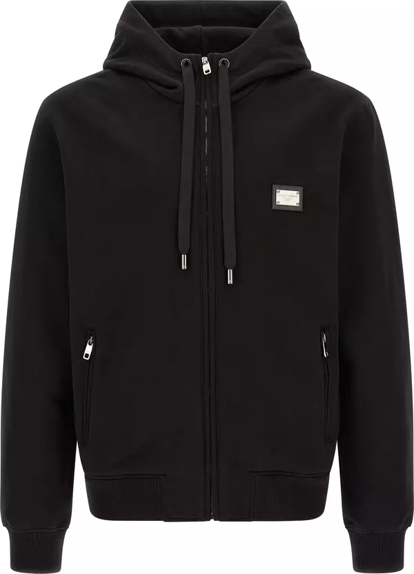 Black Cotton Sweatshirt