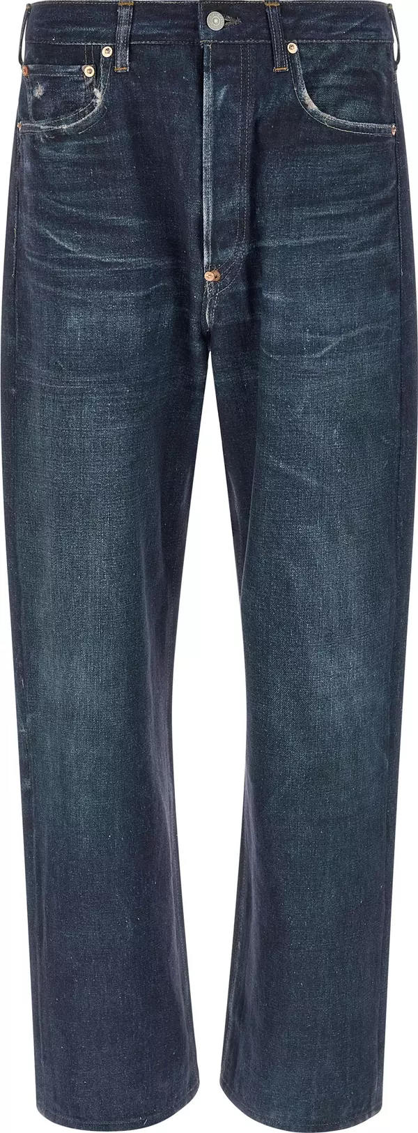 Blue Linen Jeans Denim
