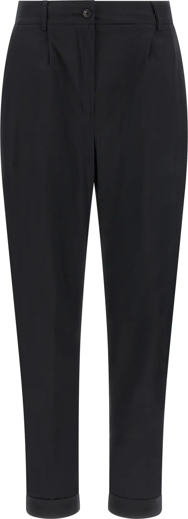 Black Cotton Casual Pants