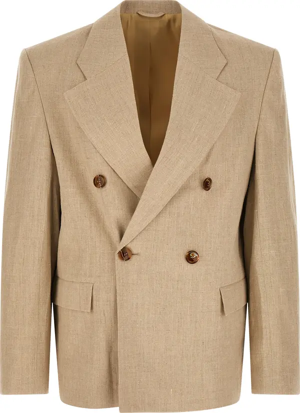Beige Linen Blazer
