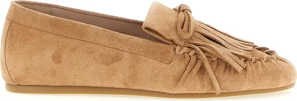 Brown Calfskin Slip-On Loafers