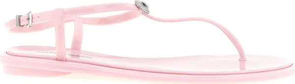 Multicolor Pvc Flat Sandals