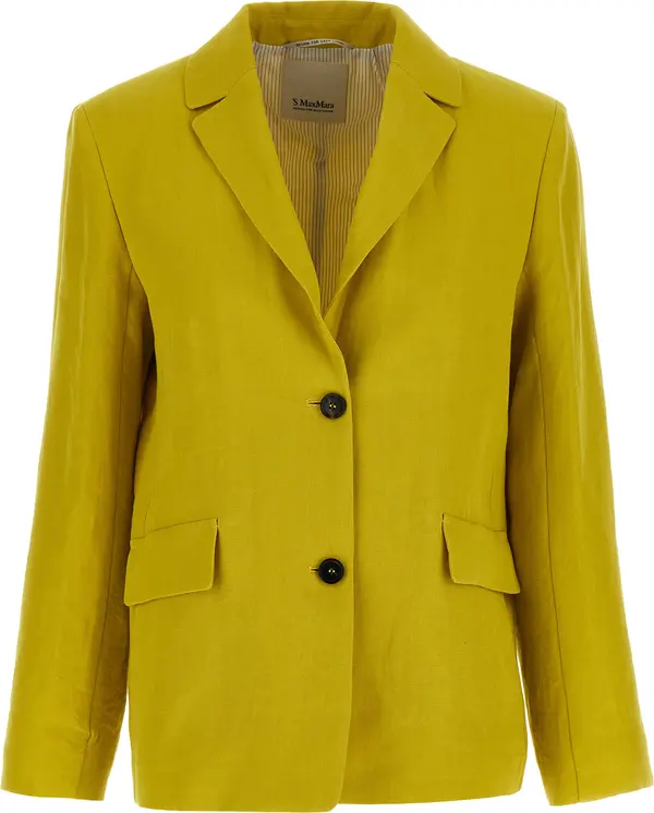 Bicolor Linen Blazer