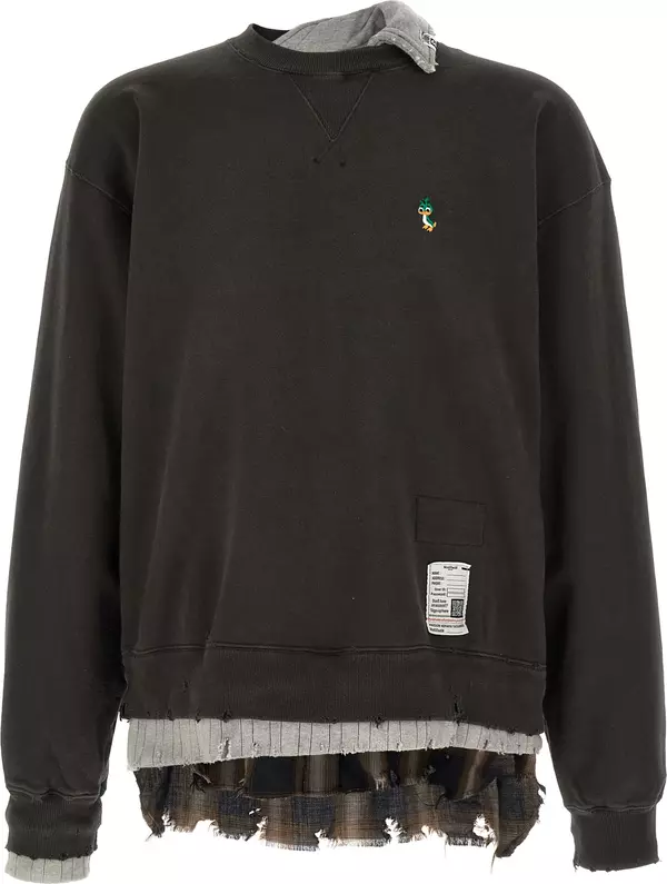 Black Cotton Sweatshirt