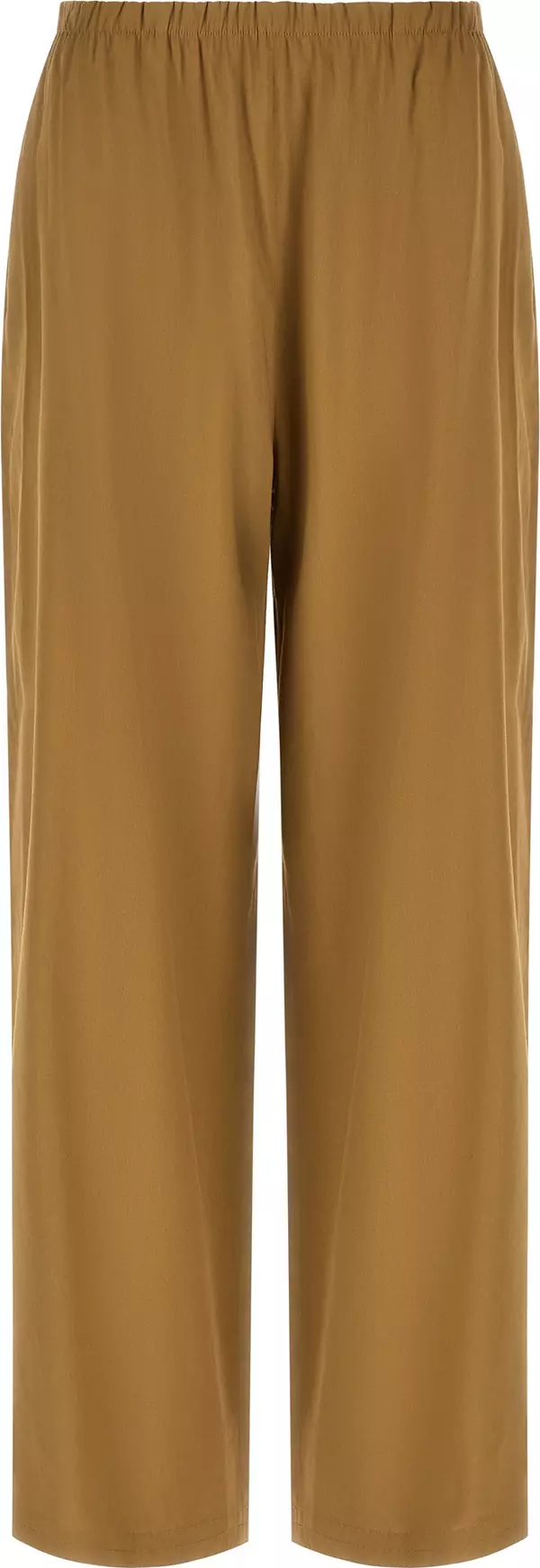 Beige Linen Casual Pants