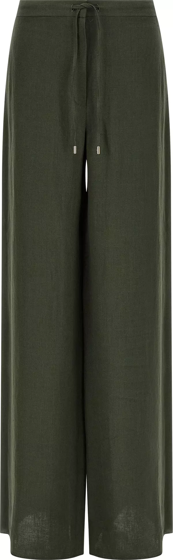Bicolor Linen Casual Pants