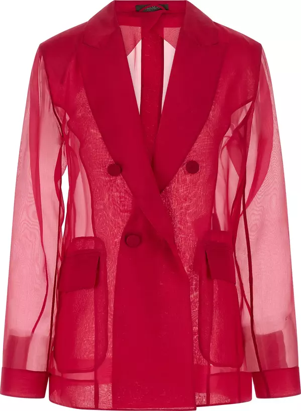 Fuchsia Silk Blazer