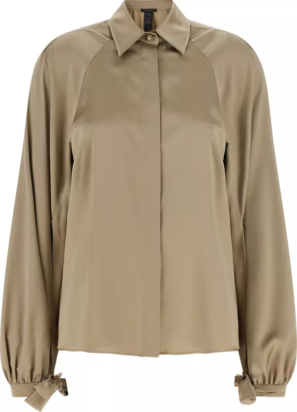 Beige Silk Blouse