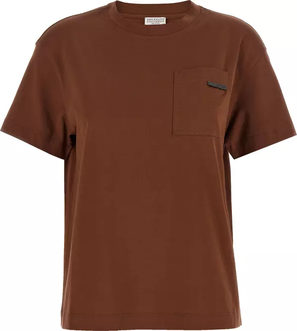 Brown Cotton T-Shirt