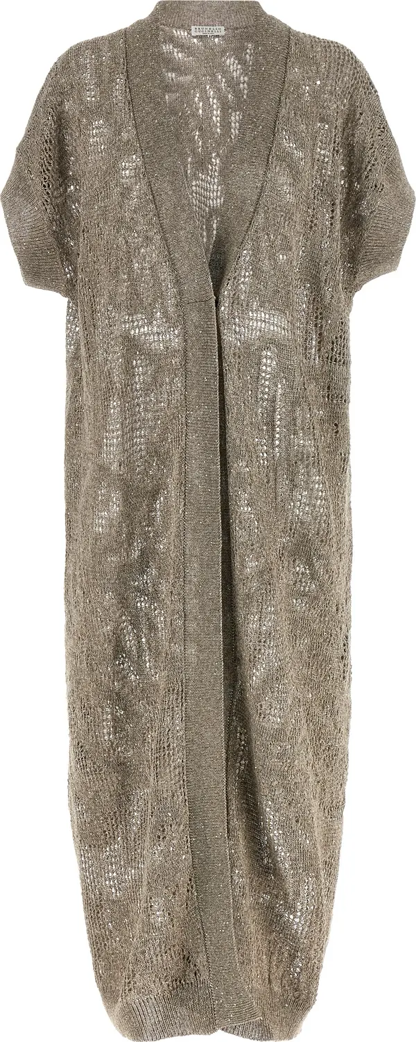 Brown Linen Cardigan