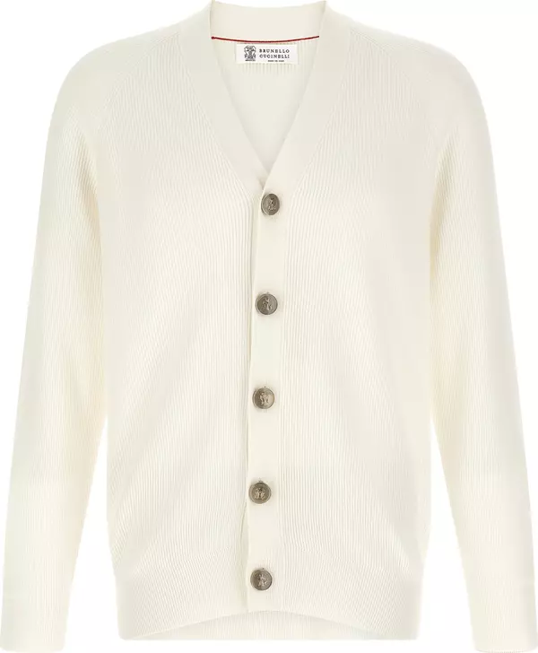 White Cotton Cardigan
