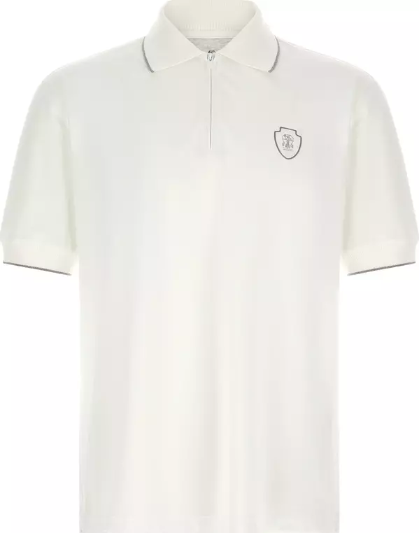 White Polyamide Polo Shirt