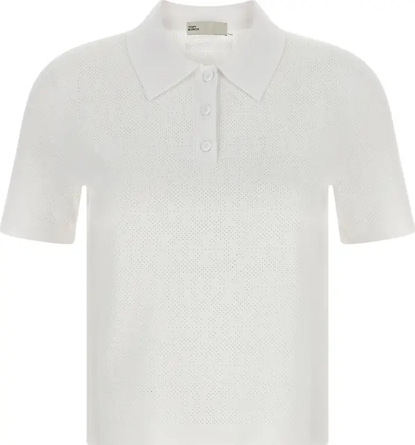 White Viscose Polo Shirt